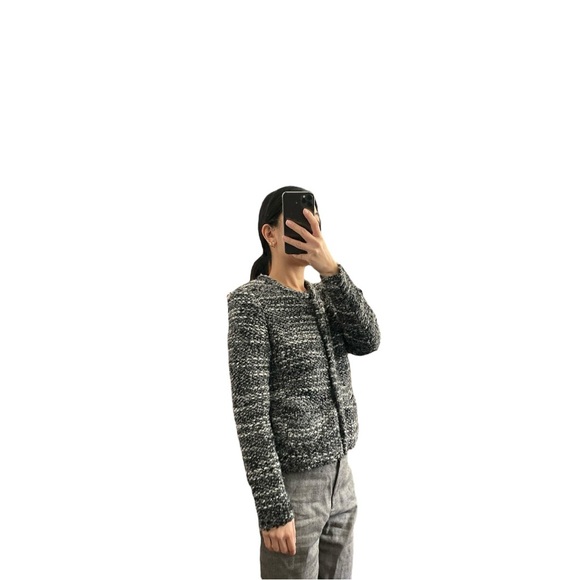 IRO Refilia Boulcé Gray Cardigan Jacket Size 38/US M - Picture 4 of 10